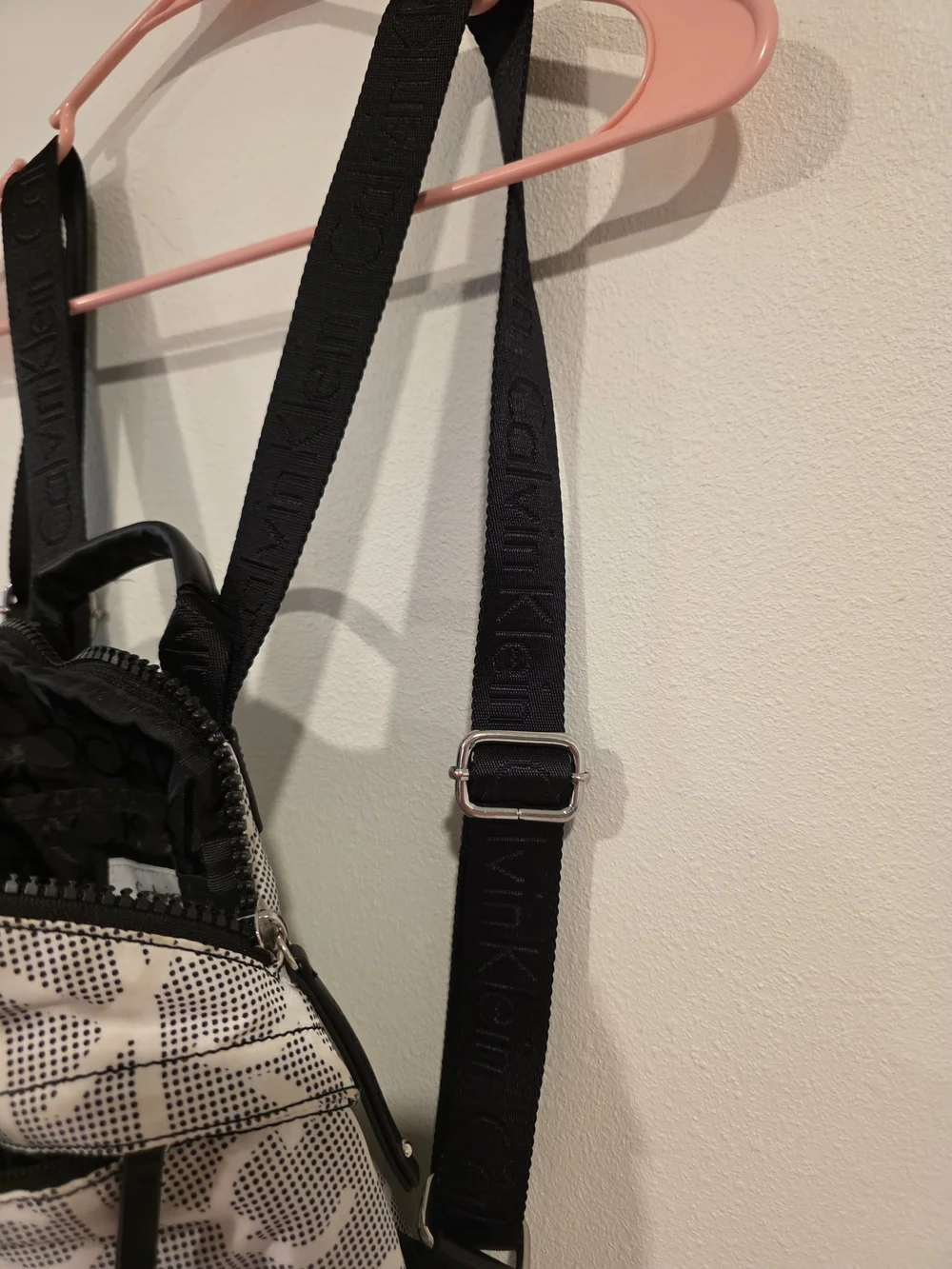 Calvin Klein Black and White Logo Mini Backpack